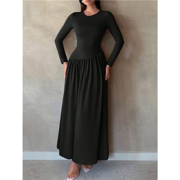 Long Sleeve A-Line Maxi Dress - Picture 7 of 12